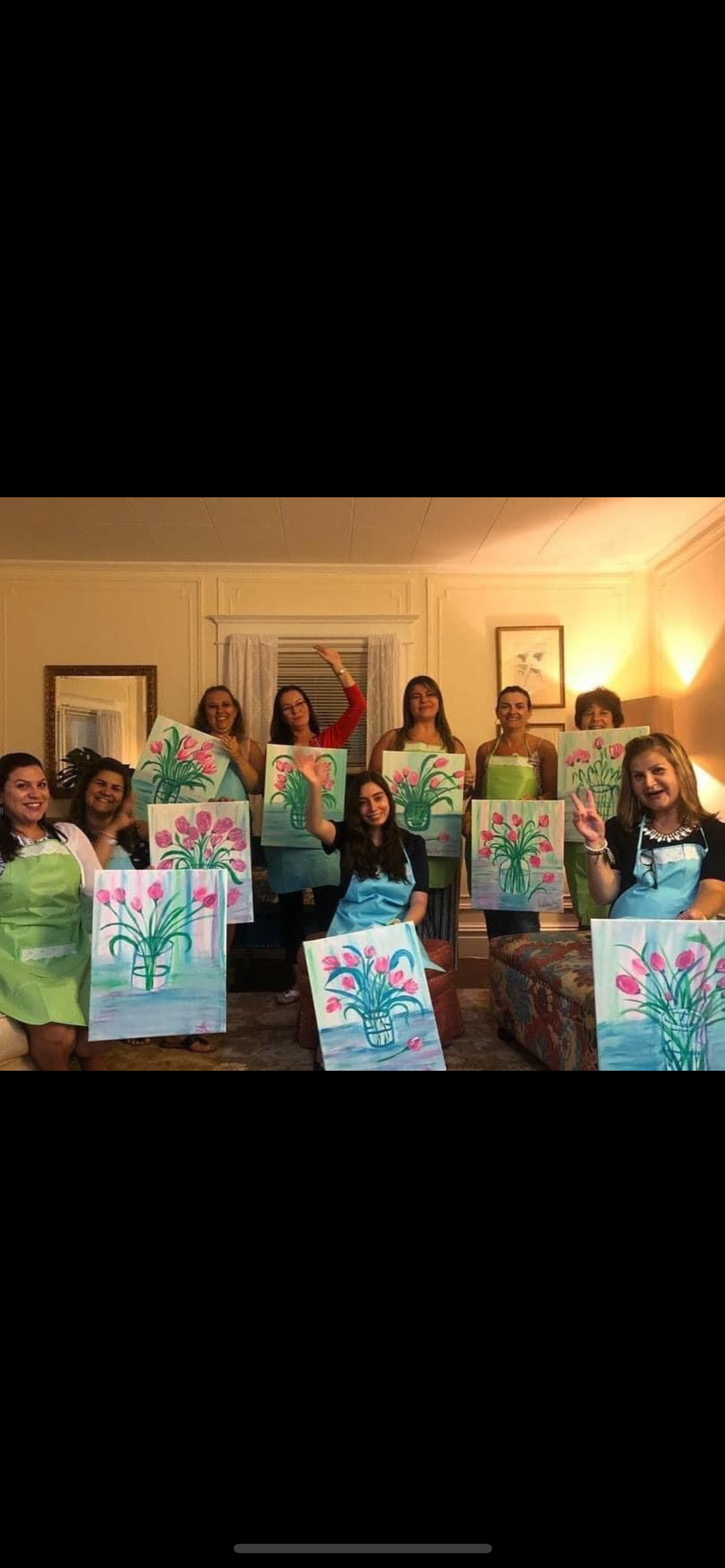 Mini canvas painting station